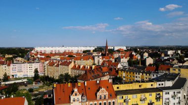Panorama şehri mimarisi Eski Avrupa Legnica Polonya