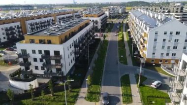 modern konut kompleksi mimarisi Avrupa 'nın rahat yaşamını geliştirir