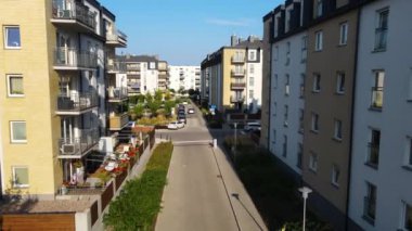 modern konut kompleksi mimarisi Avrupa 'nın rahat yaşamını geliştirir