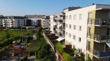 modern konut kompleksi mimarisi Avrupa 'nın rahat yaşamını geliştirir