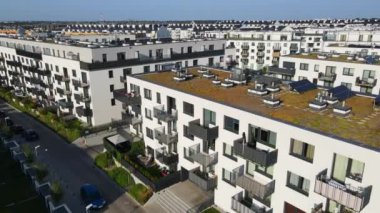 modern konut kompleksi mimarisi Avrupa 'nın rahat yaşamını geliştirir