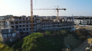 modern konut kompleksi inşaatı Avrupa 3 Eylül 2024 Wroclaw Polonya