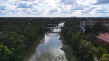 Şehir wroclaw mimari drone üstgeçit nehir odra