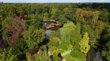 Doğa parkı eğlencesi insansız hava aracı uçuşu Japonya