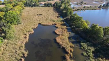 Balıkçılık göl manzaralı Nowe Grodzisko Peyzaj Parkı Polonya