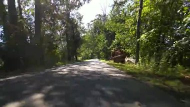 Ağaçlar arasında insansız hava aracı uçuşu