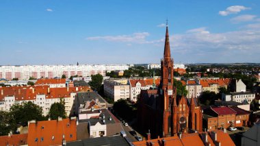 Panorama şehri mimarisi Eski Avrupa Legnica Polonya