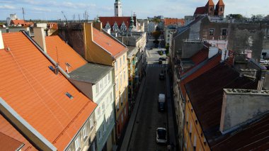 Avrupa 'nın yukarısındaki Brzeg Polonya' nın manzarası