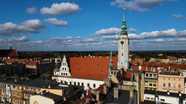 Avrupa 'nın yukarısındaki Brzeg Polonya' nın manzarası