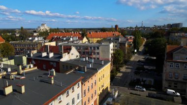 Avrupa 'nın yukarısındaki Brzeg Polonya' nın manzarası