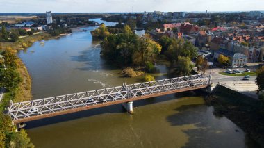 Avrupa 'nın yukarısındaki Brzeg Polonya' nın manzarası