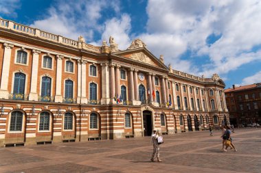 Fransa 'nın Toulouse şehrinin Capitol mimarisinin manzarası