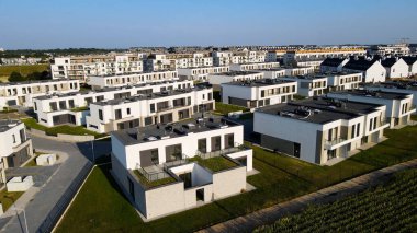 Modern yerleşim kompleksi manzarası Wroclaw Polonya