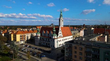Avrupa 'nın yukarısındaki Brzeg Polonya' nın manzarası