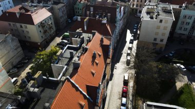 Avrupa 'nın yukarısındaki Brzeg Polonya' nın manzarası