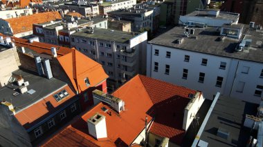 Avrupa 'nın yukarısındaki Brzeg Polonya' nın manzarası