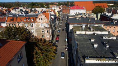 Avrupa 'nın yukarısındaki Brzeg Polonya' nın manzarası
