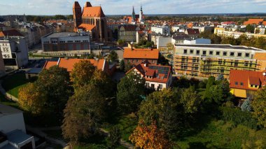 Avrupa 'nın yukarısındaki Brzeg Polonya' nın manzarası