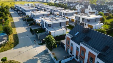 Modern yerleşim kompleksi manzarası Wroclaw Polonya