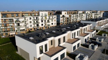 Modern yerleşim kompleksi manzarası Wroclaw Polonya