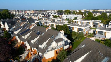 Modern yerleşim kompleksi manzarası Wroclaw Polonya