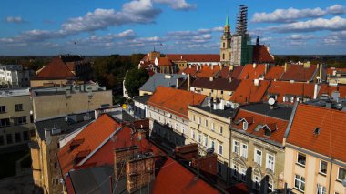 Avrupa 'nın yukarısındaki Brzeg Polonya' nın manzarası