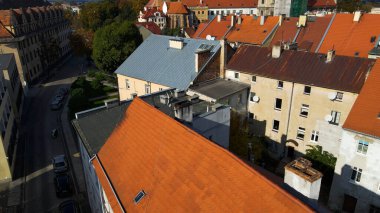 Avrupa 'nın yukarısındaki Brzeg Polonya' nın manzarası