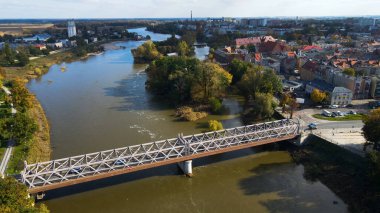 Avrupa 'nın yukarısındaki Brzeg Polonya' nın manzarası