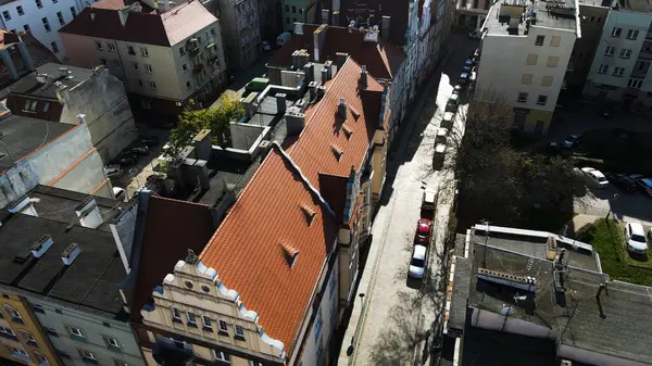 Avrupa 'nın yukarısındaki Brzeg Polonya' nın manzarası