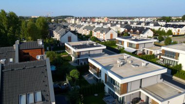 Modern yerleşim kompleksi manzarası Wroclaw Polonya