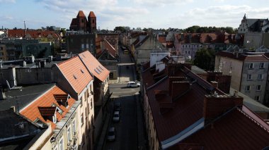 Avrupa 'nın yukarısındaki Brzeg Polonya' nın manzarası
