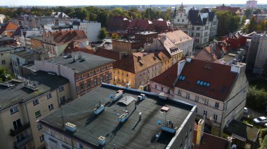 Avrupa 'nın yukarısındaki Brzeg Polonya' nın manzarası