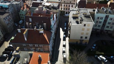 Avrupa 'nın yukarısındaki Brzeg Polonya' nın manzarası