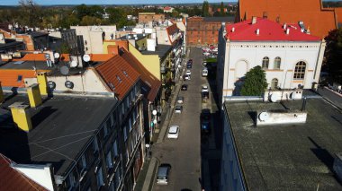 Avrupa 'nın yukarısındaki Brzeg Polonya' nın manzarası