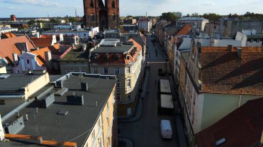 Avrupa 'nın yukarısındaki Brzeg Polonya' nın manzarası