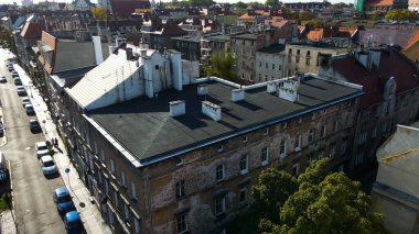 Avrupa 'nın yukarısındaki Brzeg Polonya' nın manzarası