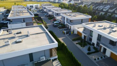 Modern yerleşim kompleksi manzarası Wroclaw Polonya