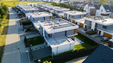 Modern yerleşim kompleksi manzarası Wroclaw Polonya