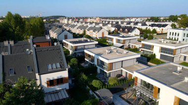 Modern yerleşim kompleksi manzarası Wroclaw Polonya