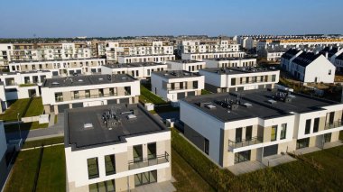 Modern yerleşim kompleksi manzarası Wroclaw Polonya