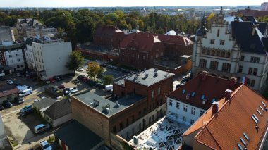 Avrupa 'nın yukarısındaki Brzeg Polonya' nın manzarası