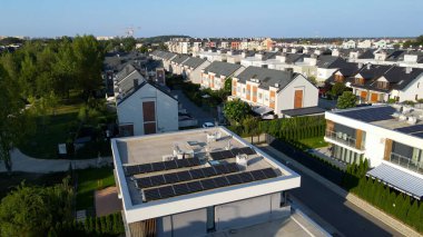 Modern yerleşim kompleksi manzarası Wroclaw Polonya