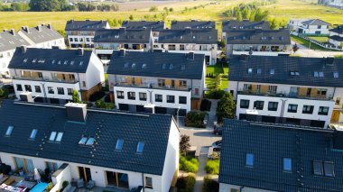 Modern yerleşim kompleksi manzarası Wroclaw Polonya