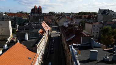 Avrupa 'nın yukarısındaki Brzeg Polonya' nın manzarası