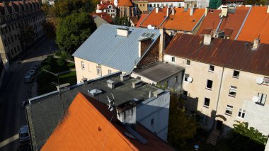 Avrupa 'nın yukarısındaki Brzeg Polonya' nın manzarası