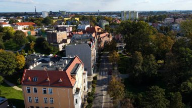Avrupa 'nın yukarısındaki Brzeg Polonya' nın manzarası