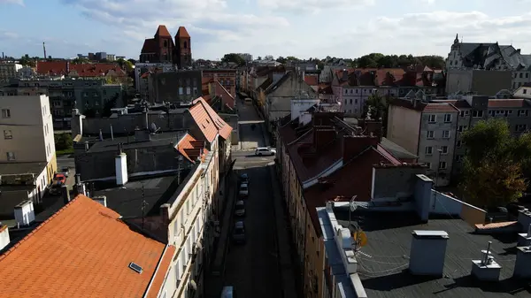 Avrupa 'nın yukarısındaki Brzeg Polonya' nın manzarası