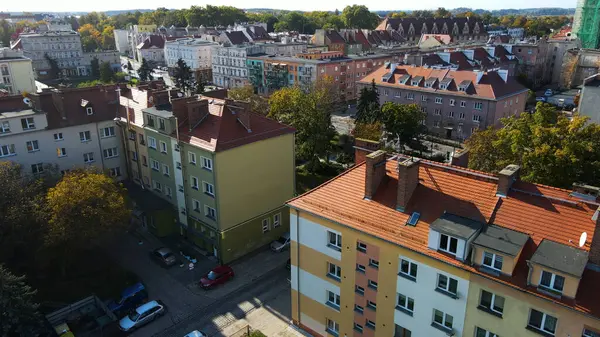 Avrupa 'nın yukarısındaki Brzeg Polonya' nın manzarası