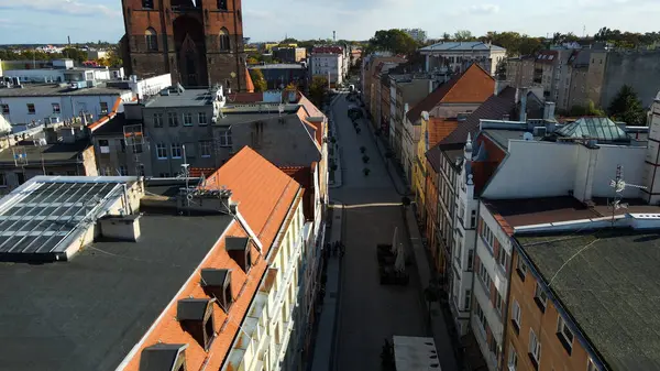 Avrupa 'nın yukarısındaki Brzeg Polonya' nın manzarası