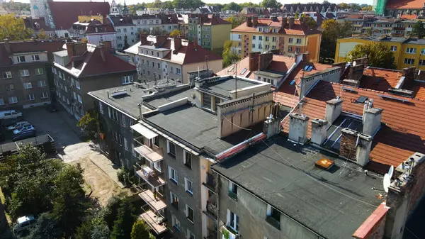 Avrupa 'nın yukarısındaki Brzeg Polonya' nın manzarası